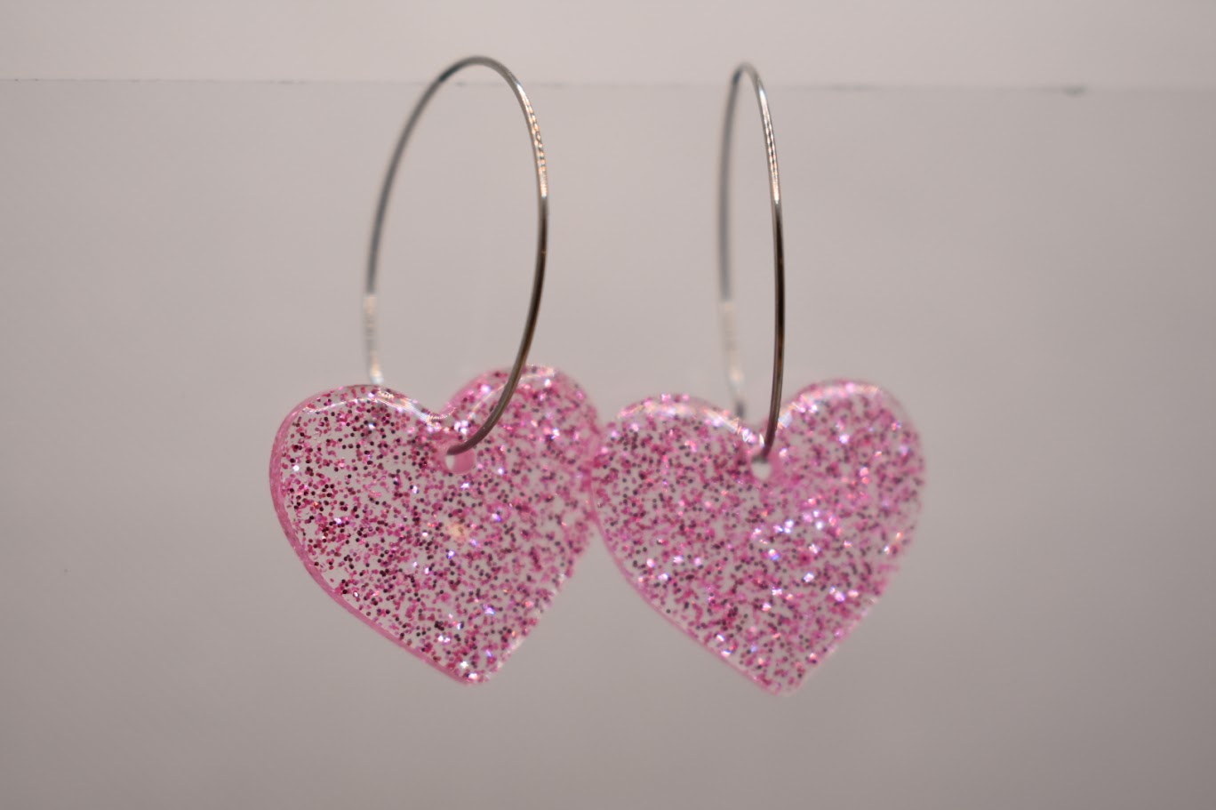 Sydänrengas Pinkki Glitter