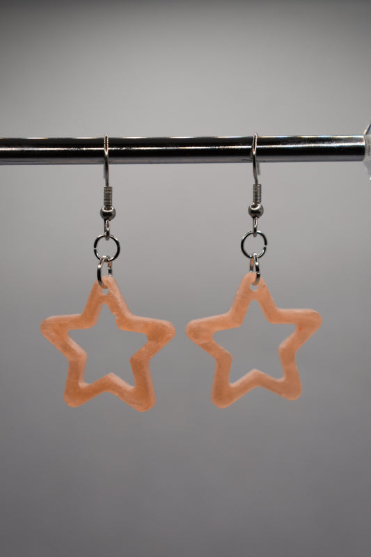 Persikka tähti – käsintehdyt korvakorut, suomalainen design | Kalakettuu