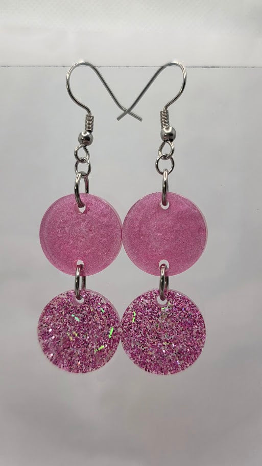 Glitterhelinä duo pinkki