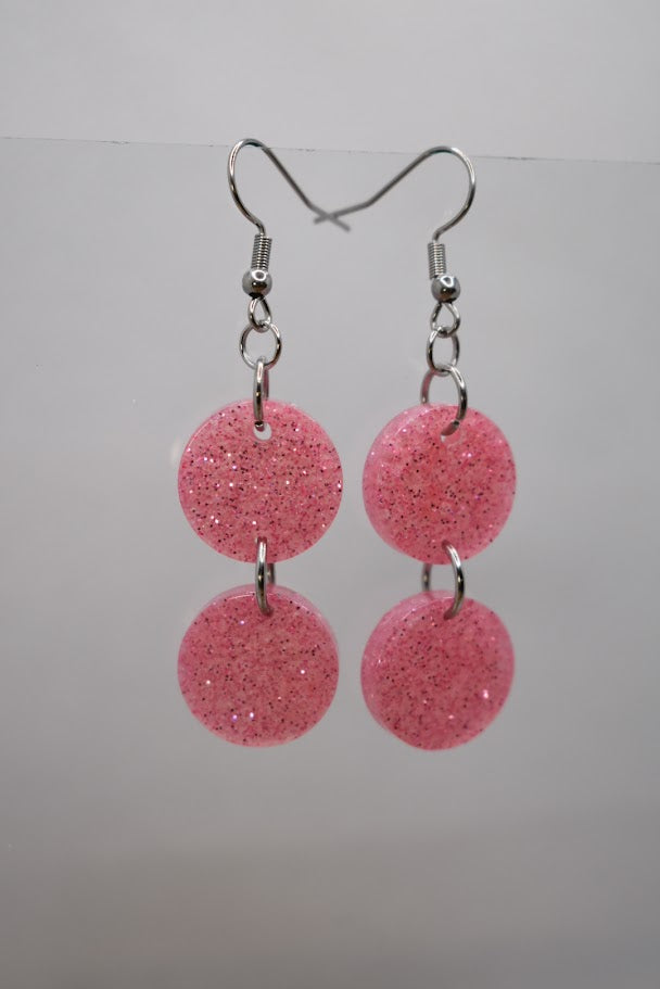 Glitterjingle rosa silver