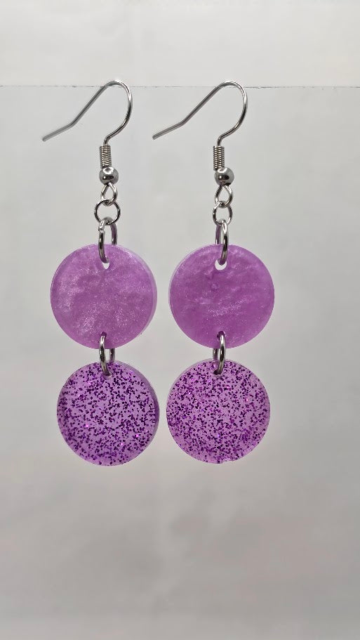 Glitterhelinä duo lila