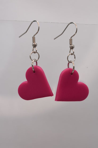 Heart earrings green