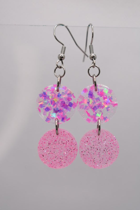 Glitterhelinä Duo räiskyvä pinkki