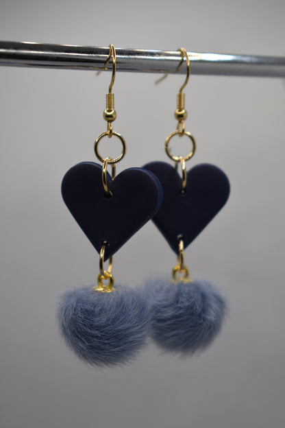 Plush Hearts - Navy Hearts