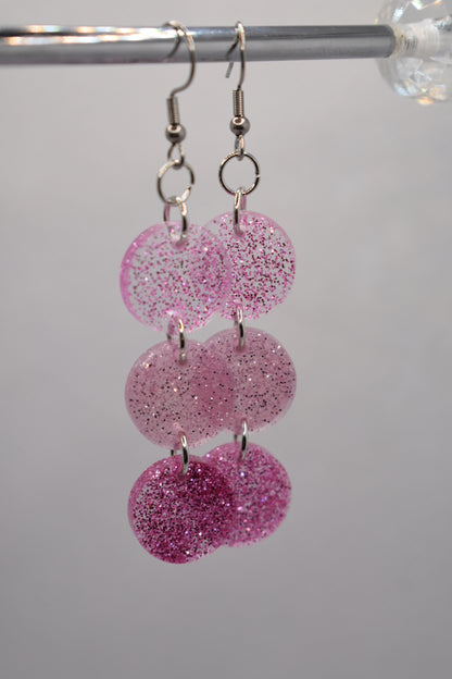 Glitter tinsel pink silver