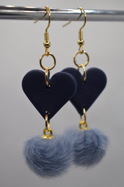 Plush Hearts - Navy Hearts