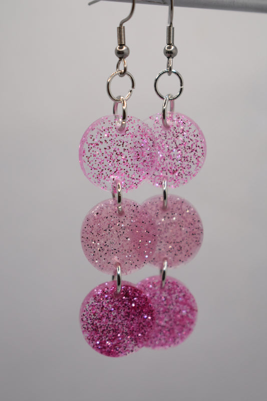 Glitter tinsel pink silver