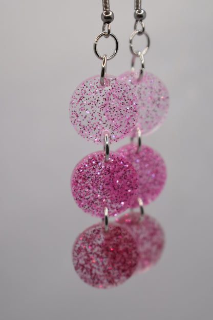 Glitter tinsel pink silver