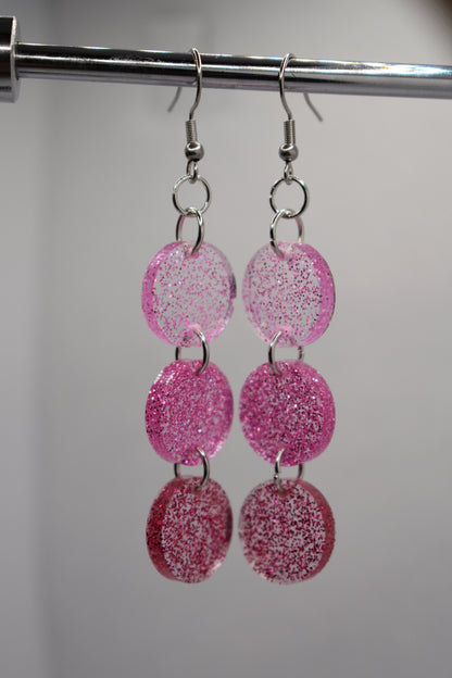 Glitter tinsel pink silver