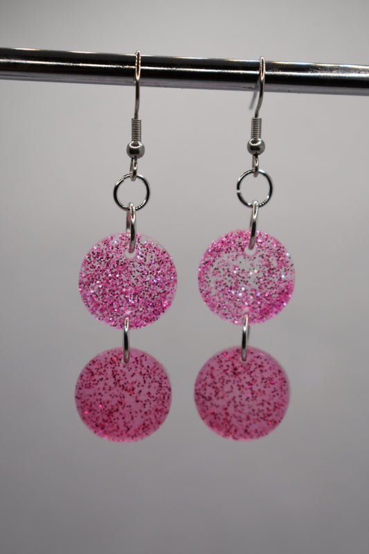 Glitter rattle Duo vpun/rosa