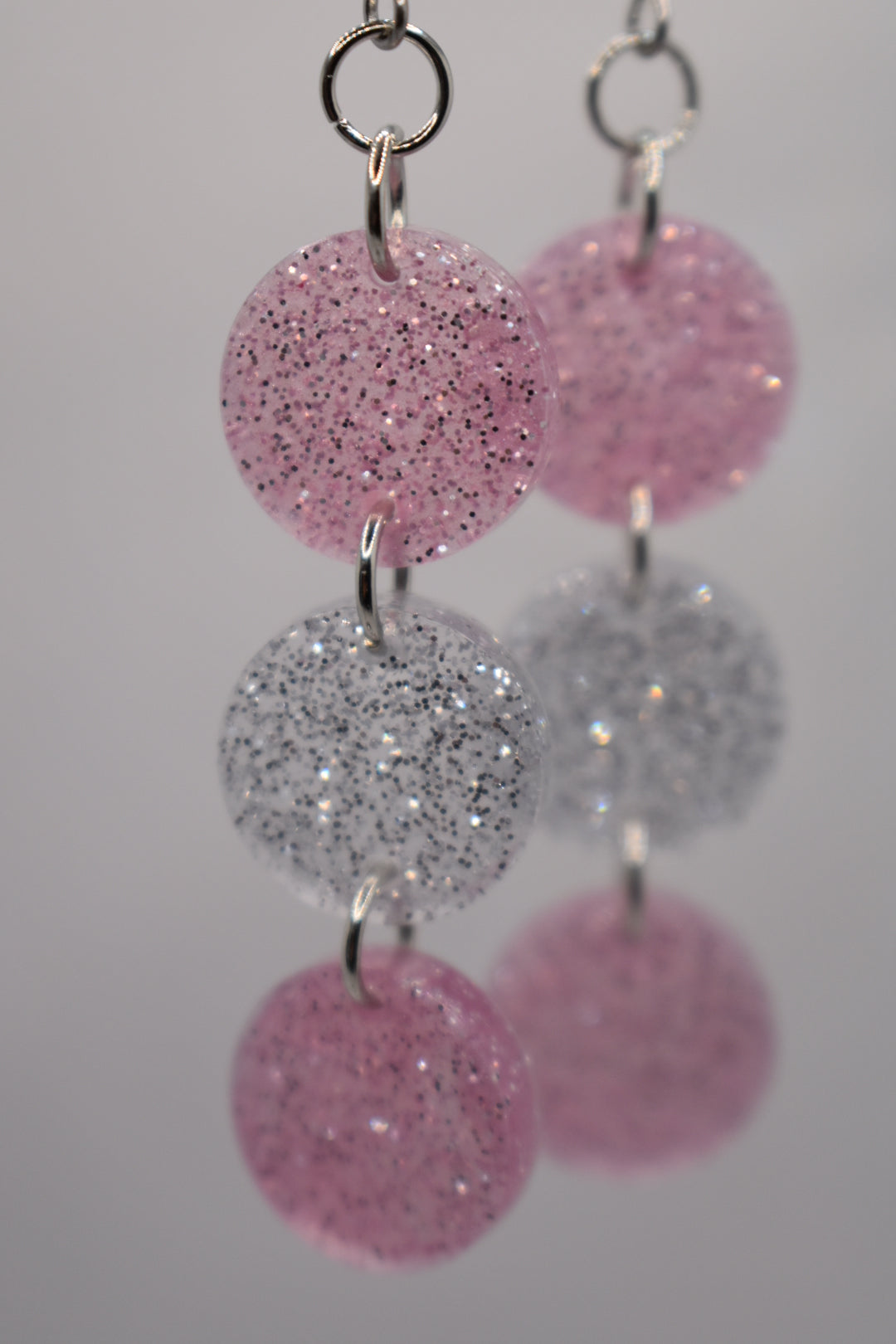 Glitter tinsel pink silver