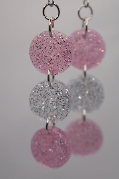 Glitter tinsel pink silver