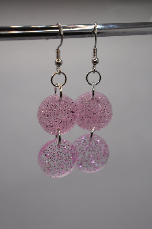 Glitter tinsel pink silver