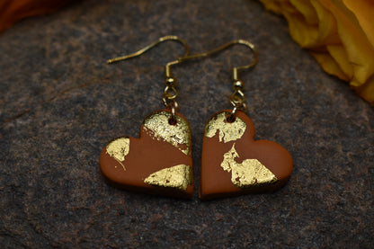 Heart earrings green