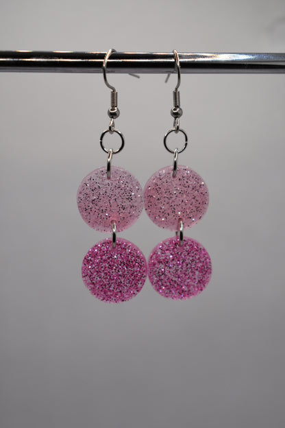 Glitter tinsel pink silver