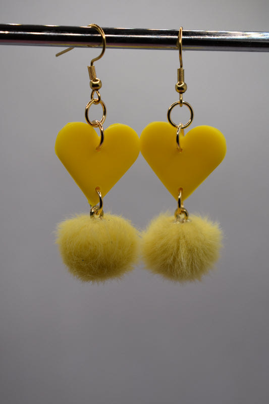 Plush Hearts - Yellow